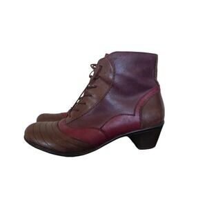 VTG Dansko Leather Lace Up Ankle Boots Steampunk Victorian‎ Size EU 40 US 9.5